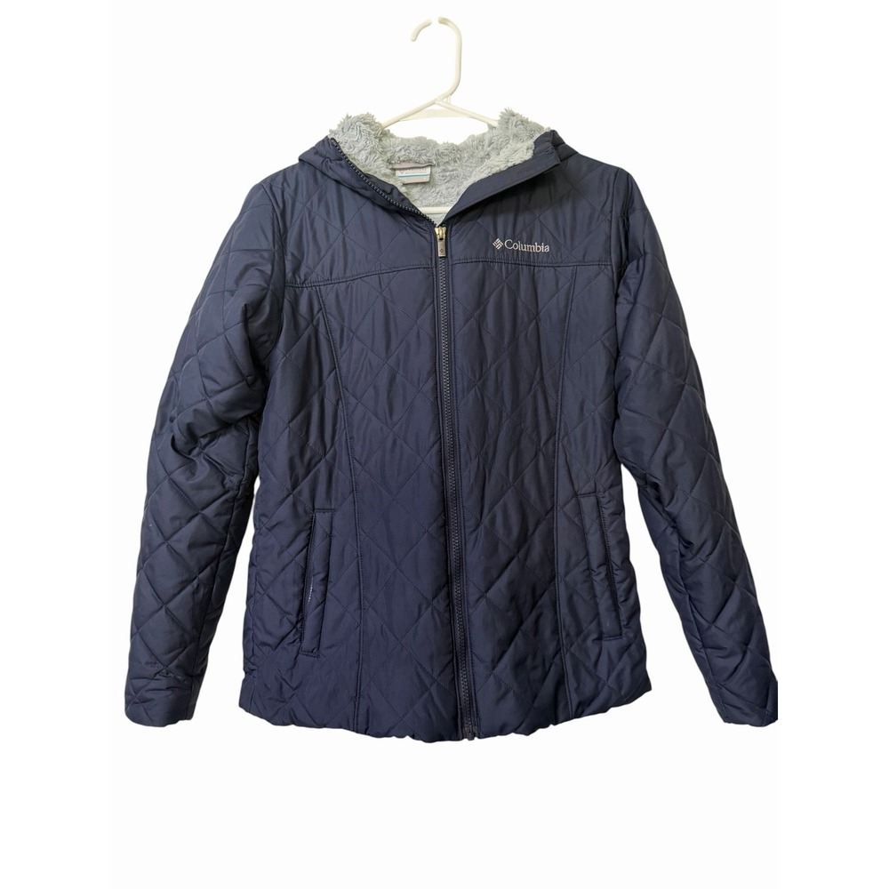 Columbia Women's Quilted Fleece lined Hooded Jacket Gorpcore Small